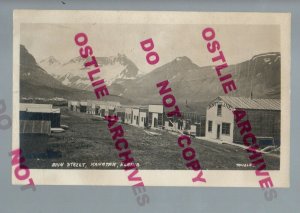 Kanatak ALASKA RPPC 1910 MAIN STREET Saloon The Anticline GHOST TOWN nr Katmai