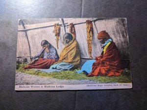 Mint USA Native American Postcard Medicine Women in Medicine Lodge