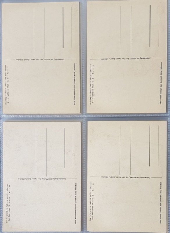 GERMAN THIRD 3rd REICH PROPAGANDA COMPLETE SET WEHRMACHT STANDARDS WITH SLEEVE