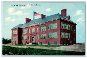 c1910 Smalley School Campus Building Dirt Road New Britain Connecticut Postcard