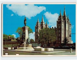 Postcard Salt Lake Temple, Brigham Young Monument, Salt Lake City, Utah