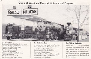 Expos Chicago World's Fair 1933 Giants Of Speed and Power Locomotives