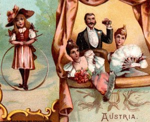 1893 Arbuckle Brothers Coffee Austria Sports And Pastimes Victorian Trade Card