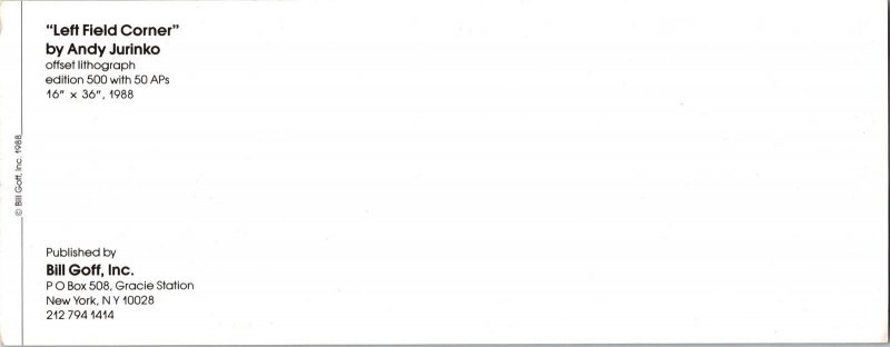 Left Field Corner Andy Jurinko Panoramic Postcard Shea Stadium Mets KN1