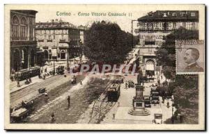 Postcard Old Torini Italy Italia Corso Vittorio Emanuele II