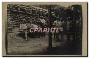 PHOTO CARD Soldiers militaria trenches