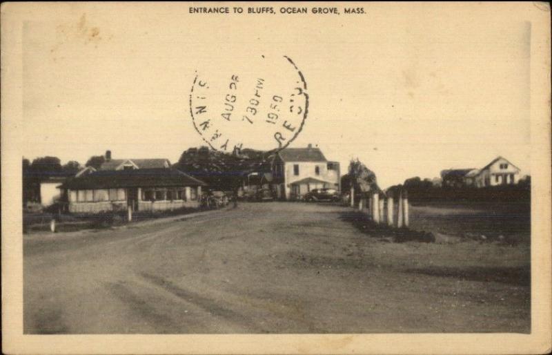 Ocean Grove MA Entrance to Bluffs Postcard #3