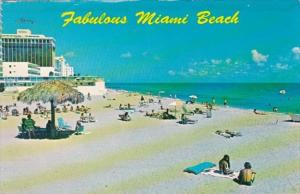 Florida Miami Beach Showing Sun Bathers and The Doral