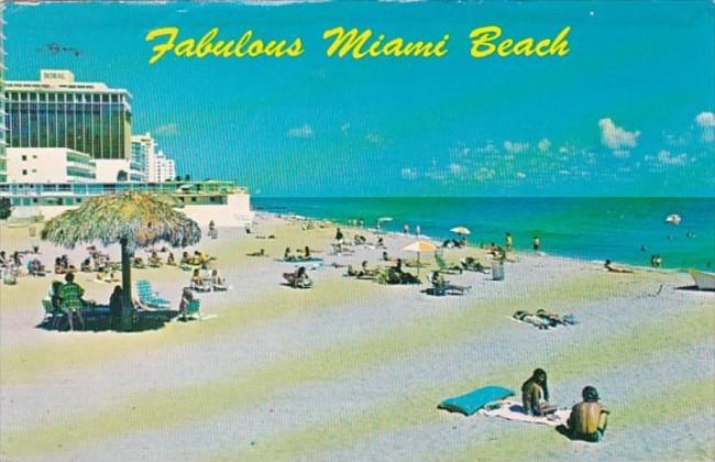 Florida Miami Beach Showing Sun Bathers and The Doral