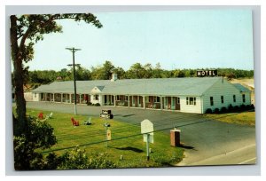 Vintage 1950's Advertising Postcard Cadillac Motel Plymouth Massachusetts