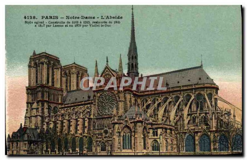 Postcard Old Paris Notre Dame The Apse