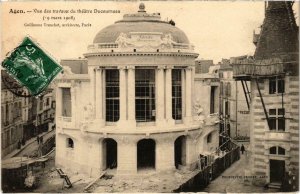 CPA AGEN Vue des travaux du Théatre Ducourneau Lot et Garonne (100120)