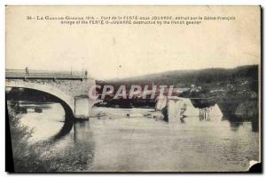 Old Postcard Army Ferte sous Jouarre Bridge destroyed by the French genius