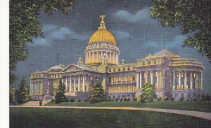 Mississippi Jackson New State Capitol Building At Night