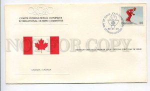 424619 CANADA 1980 Winter Olympiad Lake Placid Olympic Committee First Day COVER