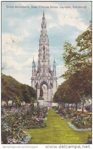 Scotland Edinburgh Scott Monument East Princess Street Gardens 1913