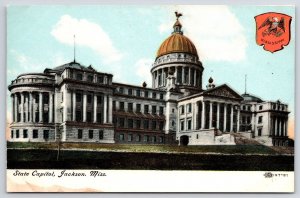 State Capitol Jackson Mississippi MS Historic Building Landmark Rear Postcard