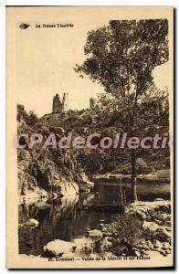 Old Postcard Crozant Vallee De La Sedelle And Ruins