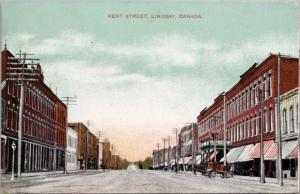 Kent Street Lindsay ON Ontario Unused Vintage Postcard E30