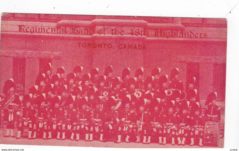 TORONTO, Ontario, Canada, PU-1907; Regimental band, 48th Highlanders