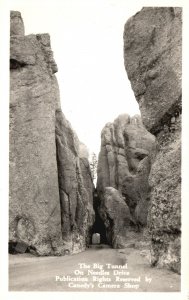 Vintage Postcard The Big Tunnel Needles Scenic Drive Black Hills SD RPPC