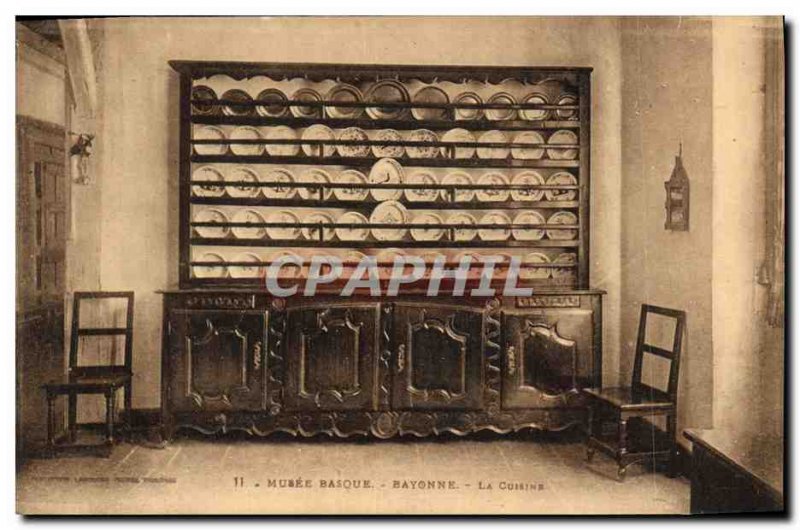 Old Postcard Bayonne Basque Museum The kitchen