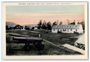 c1920's Officers Quarters Fort Anne Annapolis Royal Nova Scotia Canada Postcard