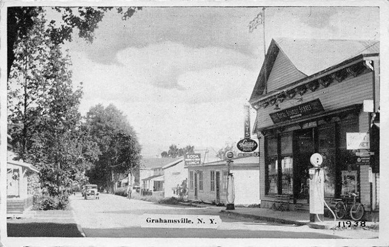 Grahamsville NY General Store Gas Station Pump Bicycle Postcard