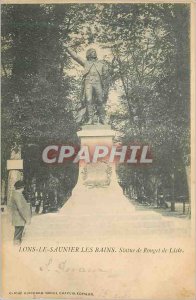 Old Postcard Lons le Saunier les Bains Statue Red Lisle