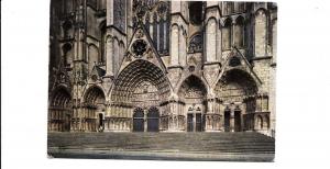 BF15059 bourges les portails de la cathedrale france front/back image