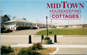 Louisbourg NS Midtown Housekeeping Cottages Advertising Postcard G46
