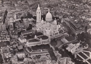 France Paris Aerial View Sacre-Coeur Cathedral