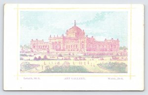 1876 Centennial Exhibition Antique Souvenir Card Philadelphia Art Gallery