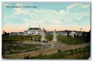 1914 State Sanatorium Hospital Buidling Westfield Massachusetts MA Postcard 