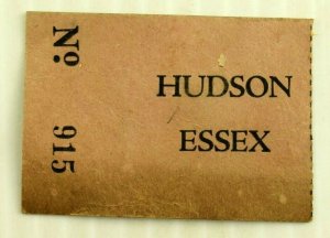 1920s-30s Hudson Essex Dance Marathon Couples Matching Ticket Set F77