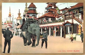 Coney Island NY Luna Park Elephant, Postcard 