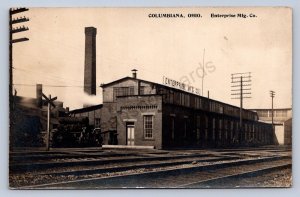 J87/ Columbiana Ohio RPPC Postcard c1910 Enterprise Manufacturing Co 1128