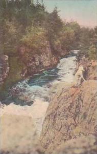 Wisonsin Menominee Indian Reservation Dells of The Wolf River Handcolored Alb...