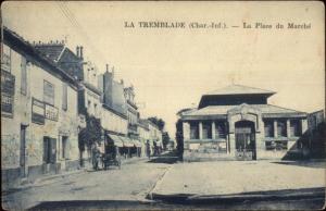 La Tremblade Char-Inf Place du Marche c1915 Postcard