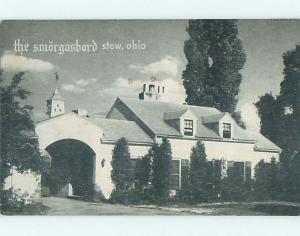 Slight Wear - 1940's THE SMORGASBORD RESTAURANT Hudson - Stow Ohio OH v7851