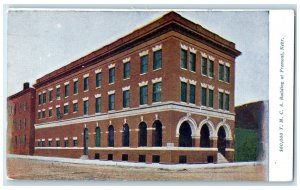 1908 YMCA Building Exterior Roadside Scene Fremont Nebraska NE Posted Postcard