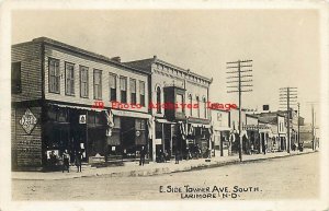 ND, Larimore, North Dakota, RPPC, Towner Avenue South, East Side, 1915 PM, Photo