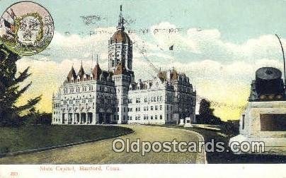 Hartford, Connecticut, CT State Capital USA 1909 minor corner wear, postal ma...