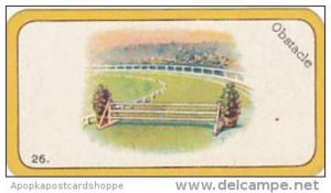 Carreras Cigarette Card Greyhound Racing Game No 26 Obstacle