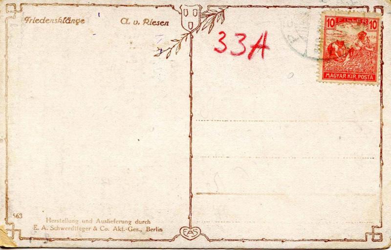 Lady with Violin - Artist Signed: O. V. Riesen