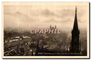 Old Postcard Nancy panorama instead Carriere and Place Stanislas