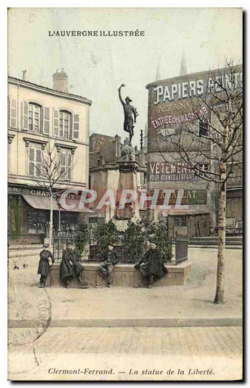 Old Postcard Statue of Liberty Locksmith Jallat Clermont Ferrand