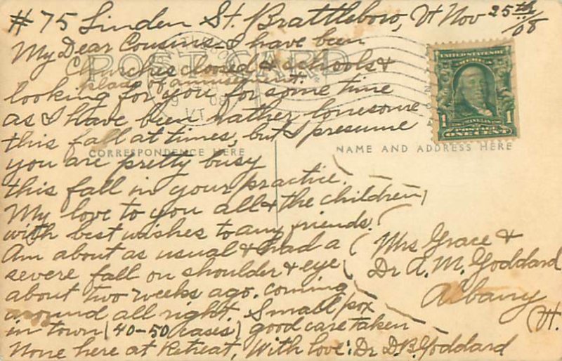 Soldier's Moument, Brattleboro, VT RPPC