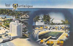 Hotel Martinique Miami Beach Florida linen postcard