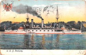 U.S.S. Kentucky Military Battleship 1906 